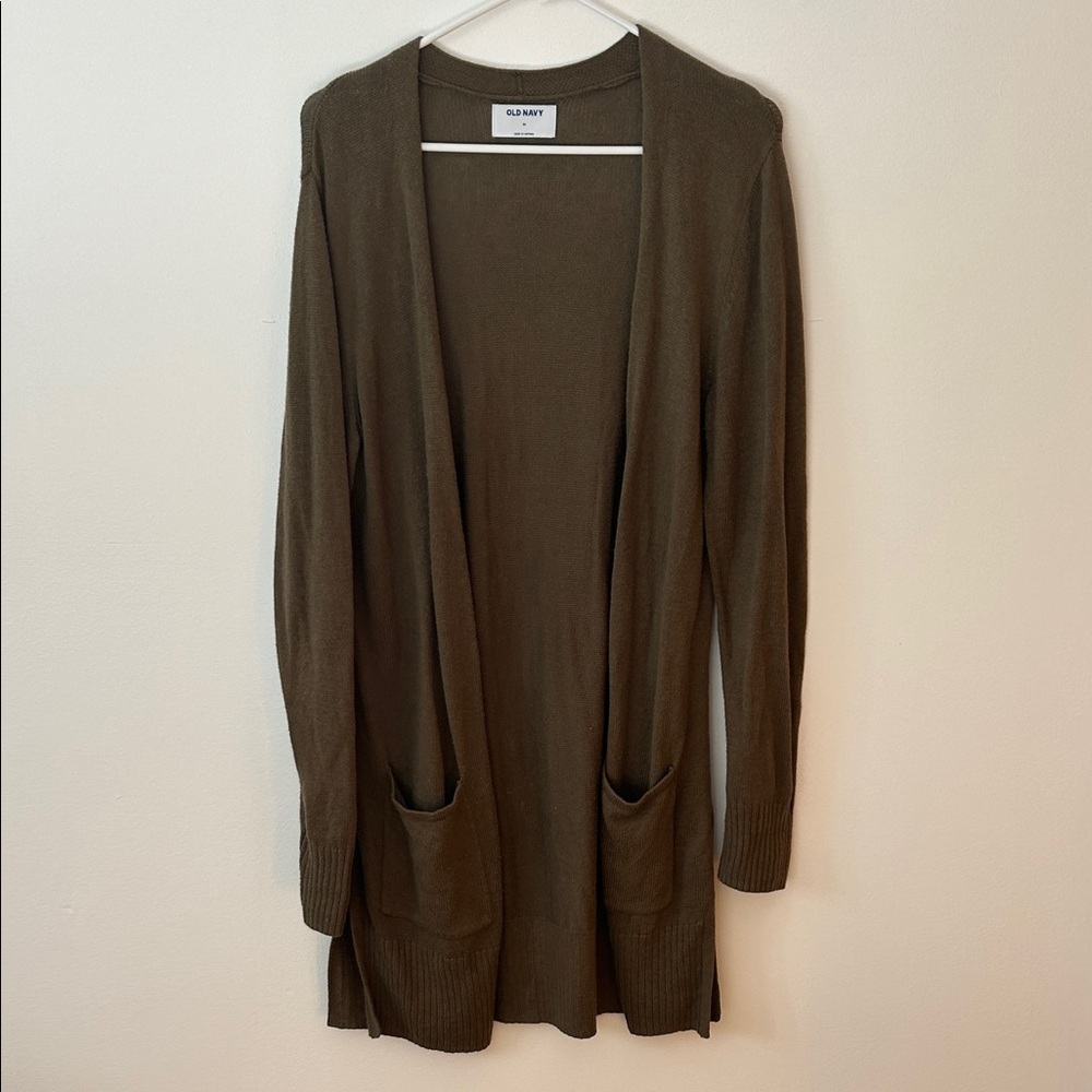 Old Navy Women's Olive Cardigan Sweater